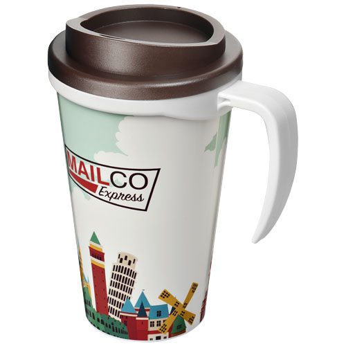 Mug isolant Brite-Americano® grande 350ml Blanc et Marron